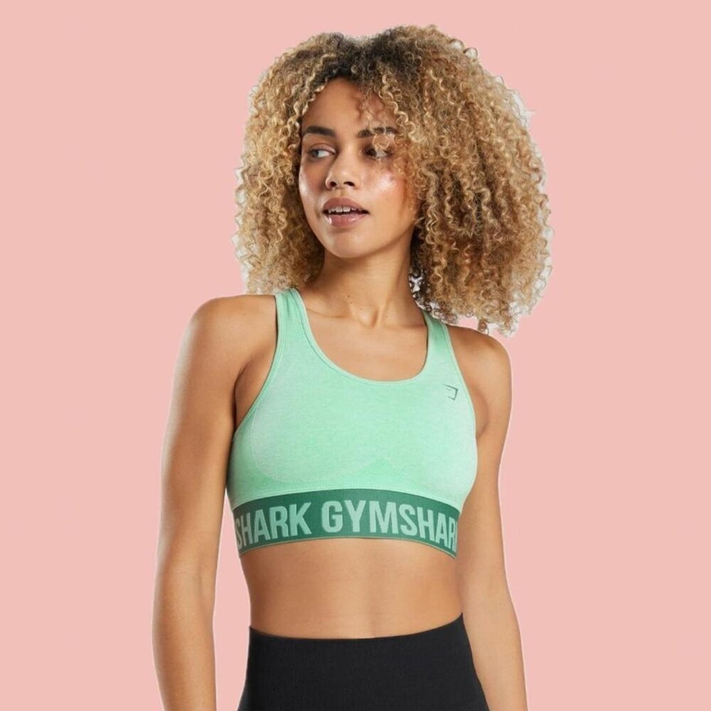 Gymshark Flex Sports Bra – Mint Green Seamless Racerback Small